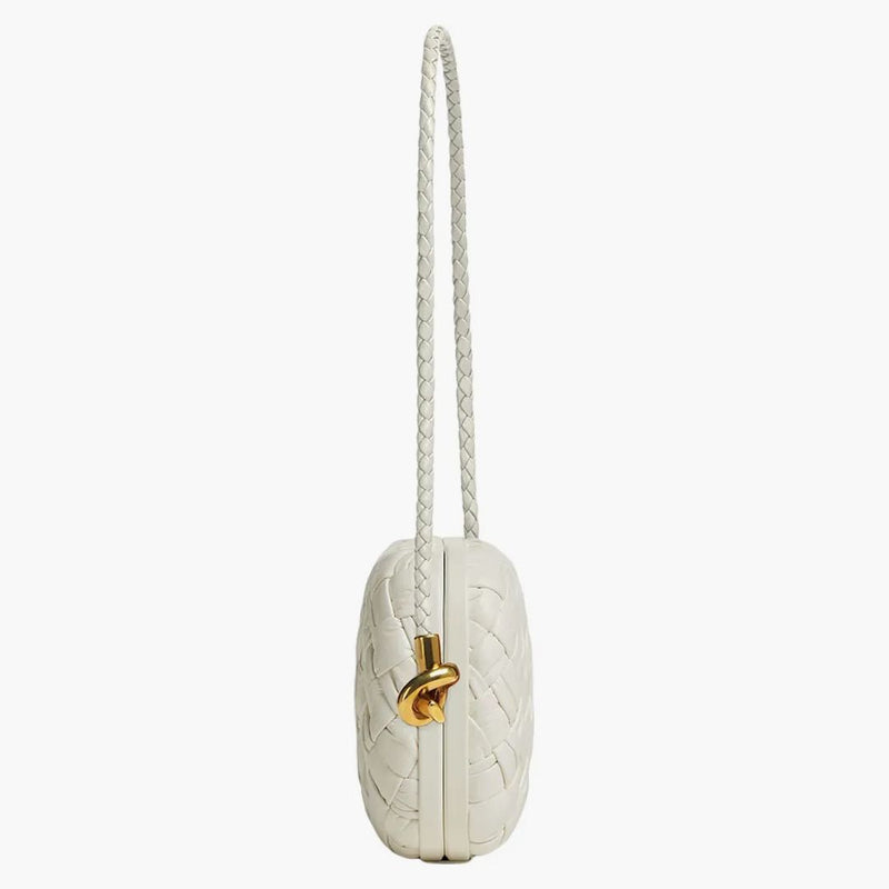 Bottega Veneta Knot Foulard Intrecciato Minaudiere On Strap Bone