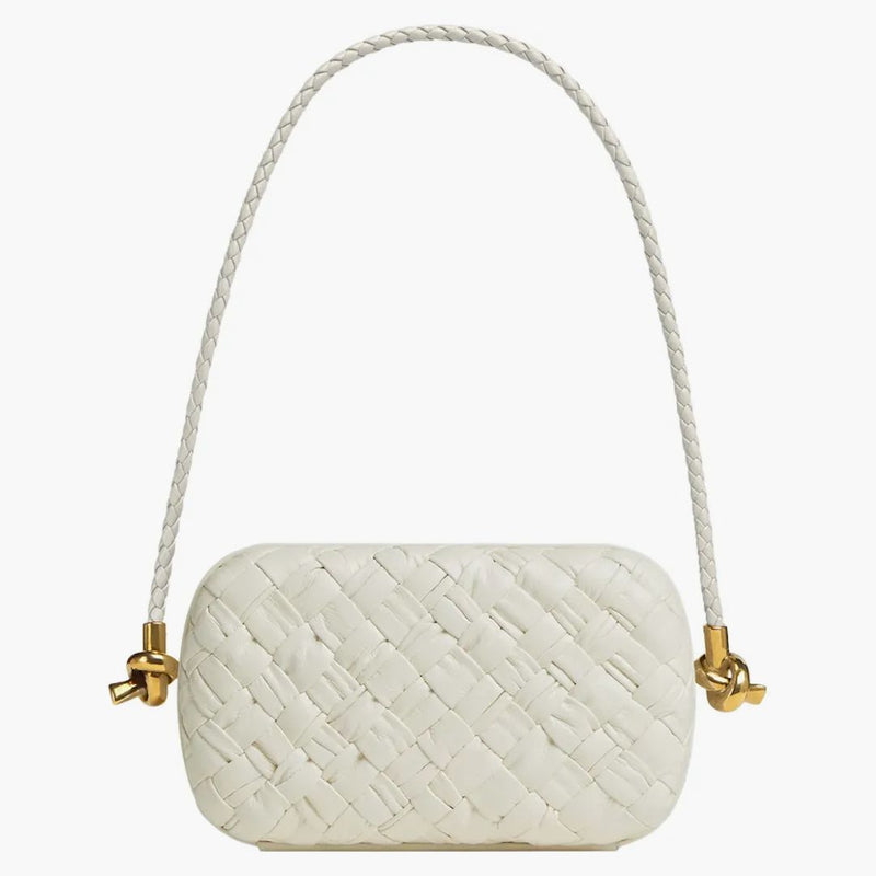 Bottega Veneta Knot Foulard Intrecciato Minaudiere On Strap Bone
