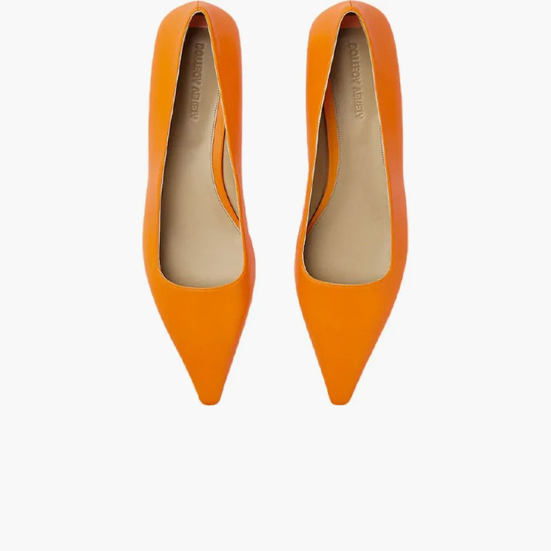 Bottega Veneta Leather Ballet Flat Orange (women's)