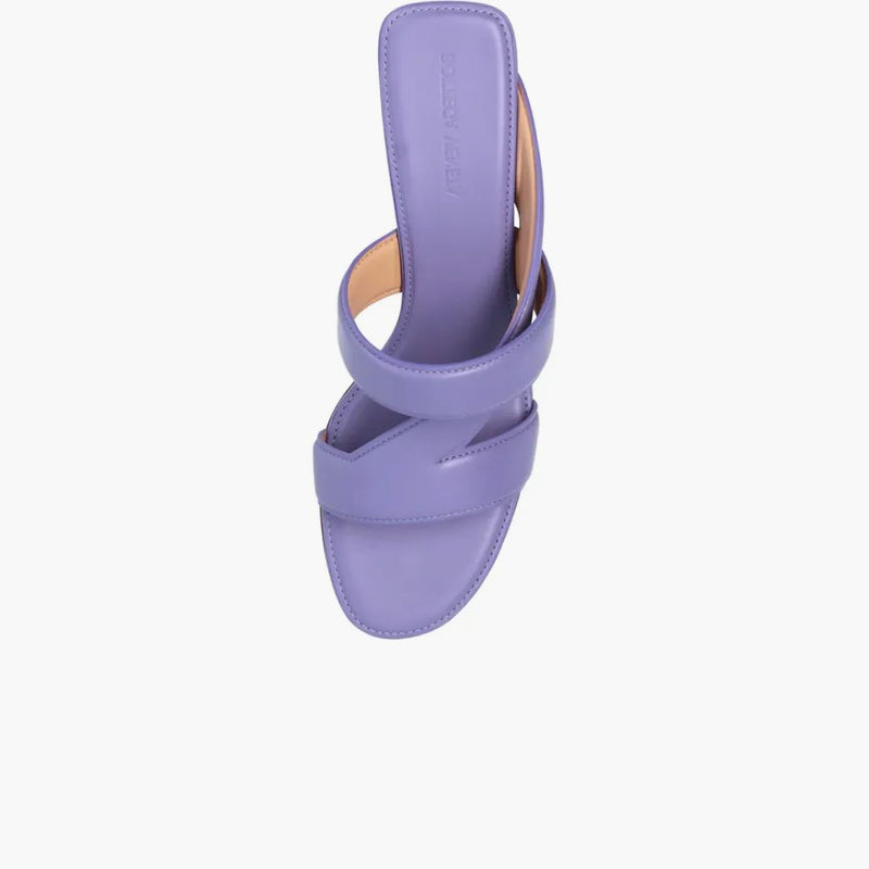 Bottega Veneta Leather Crossover-strap Sandal Purple (women's)