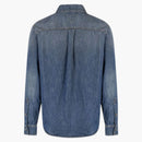 Bottega Veneta Light Washed Denim Relaxed Fit Shirt Mid Blue