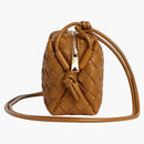 Bottega Veneta Loop Camera Bag Mini Intrecciato Camel