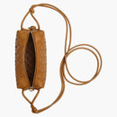 Bottega Veneta Loop Camera Bag Mini Intrecciato Camel