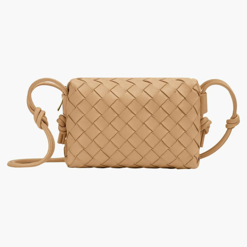 Bottega Veneta Loop Intrecciato Camera Bag Mini Almond