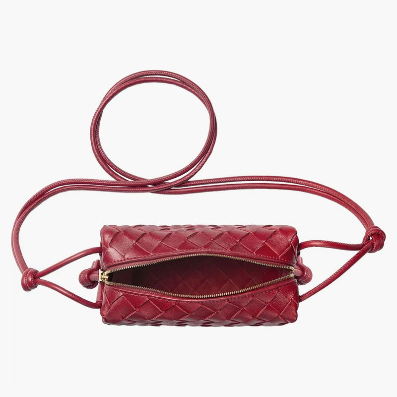 Bottega Veneta Loop Intrecciato Camera Bag Mini Apple Candy
