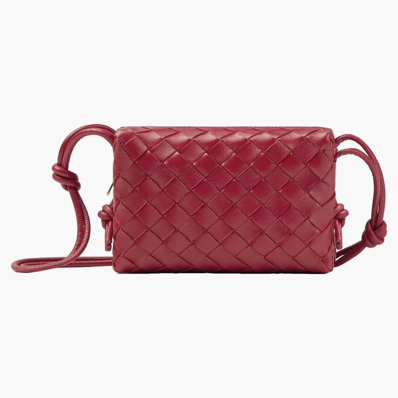 Bottega Veneta Loop Intrecciato Camera Bag Mini Apple Candy