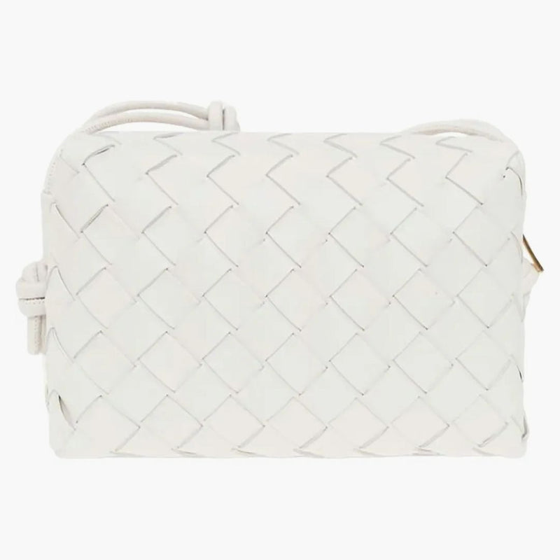 Bottega Veneta Loop Intrecciato Camera Bag Mini White