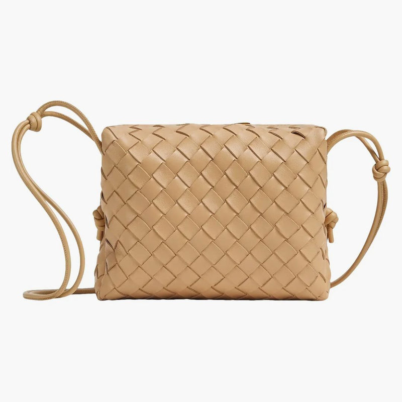 Bottega Veneta Loop Intrecciato Camera Bag Small Almond