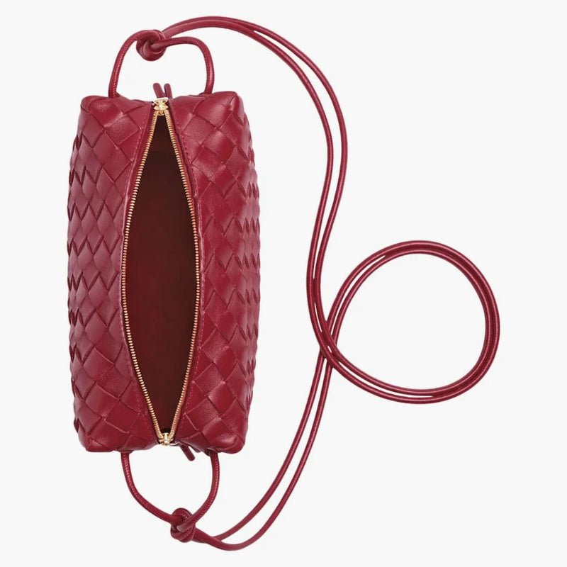 Bottega Veneta Loop Intrecciato Came Bag Small Apple Candy