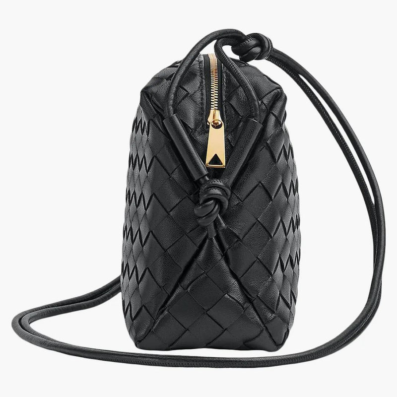 Bottega Veneta Loop Intrecciato Came Bag malé černé