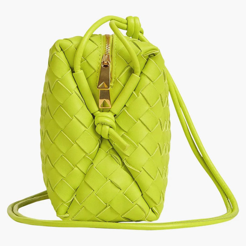 Bottega veneta smyčka malá intreccio kyselina kiwi