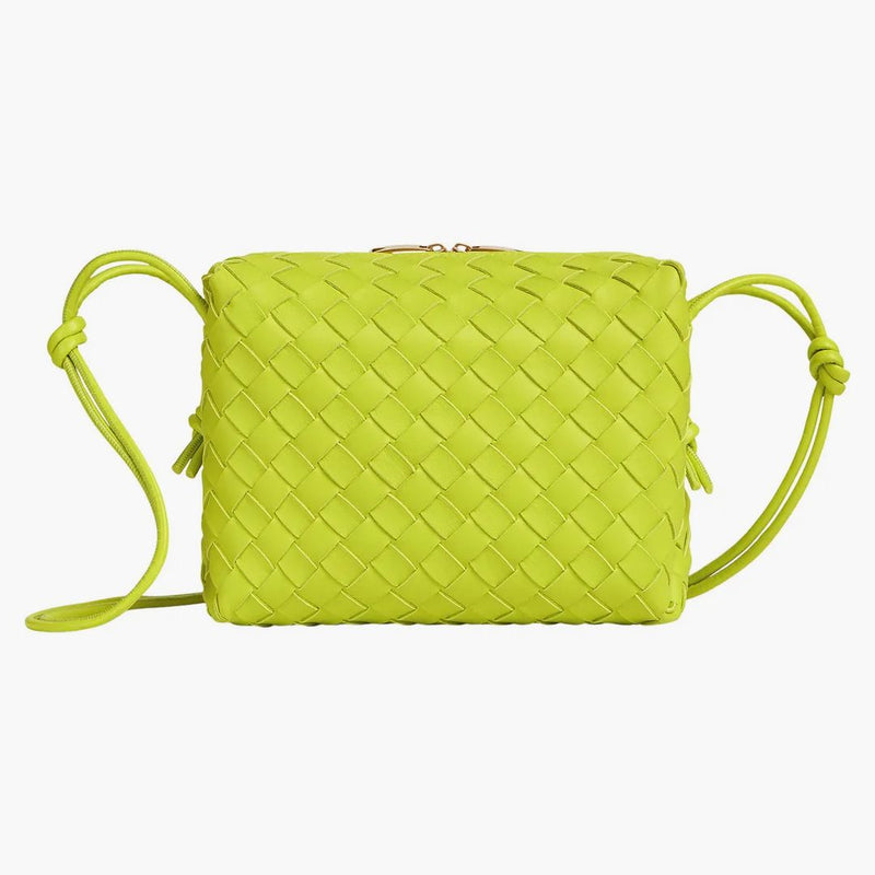 Bottega veneta smyčka malá intreccio kyselina kiwi