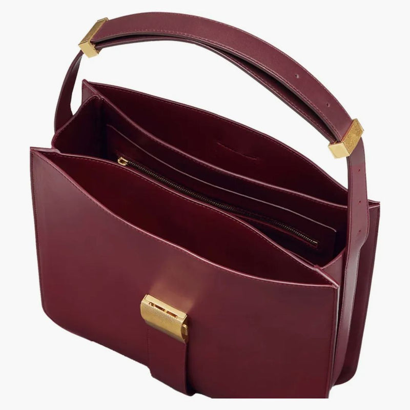Bottega Veneta Marie ramenní taška burgundska