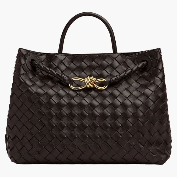 Bottega Veneta Medium Andiamo Top Handle Bag With Sliding Crossbody Strap Intrecciato Fondant