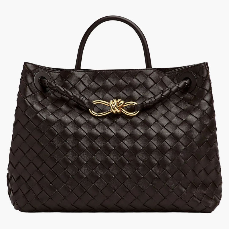 Bottega Veneta Medium Andiamo Top Handle Bag With Sliding Crossbody Strap Intrecciato Fondant