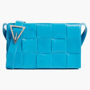 Bottega Veneta Medium Cassette Intrecciato Crossbody Bag Pool