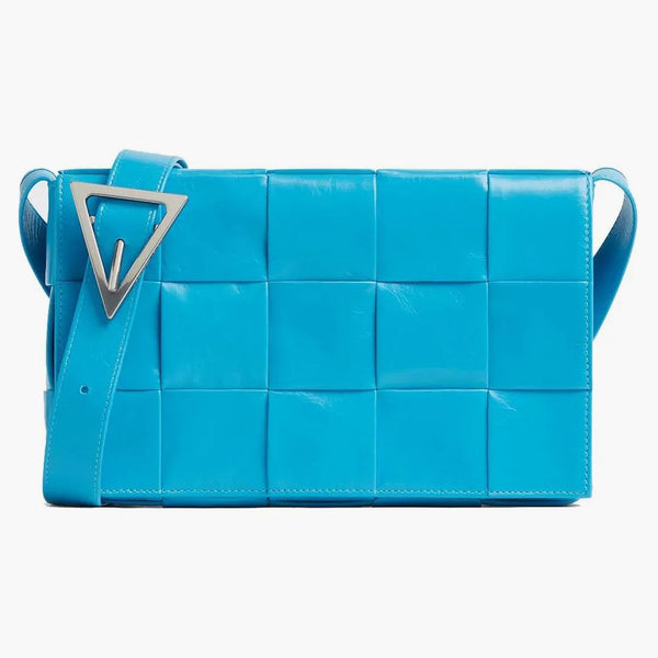 Bottega Veneta Medium Cassette Intrecciato Crossbody Bag Pool