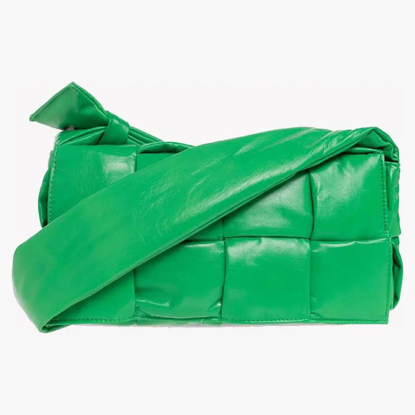 Bottega Veneta Medium Padded Tech Parquet Cassette Crossbody Bag Parakeet
