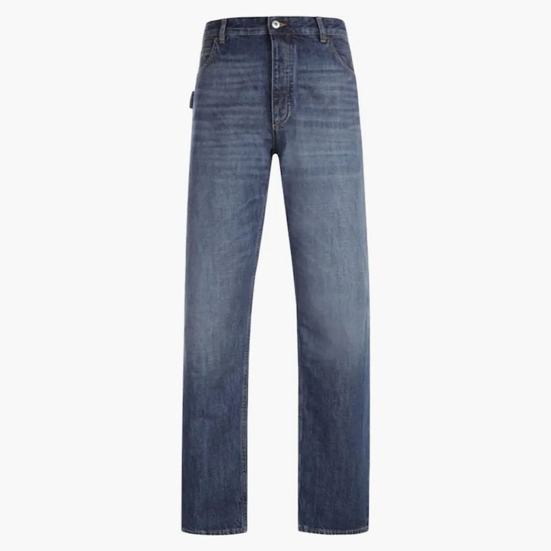 Bottega Veneta Medium Washed Straight Denim Jeans Original Medium Wash Indigo
