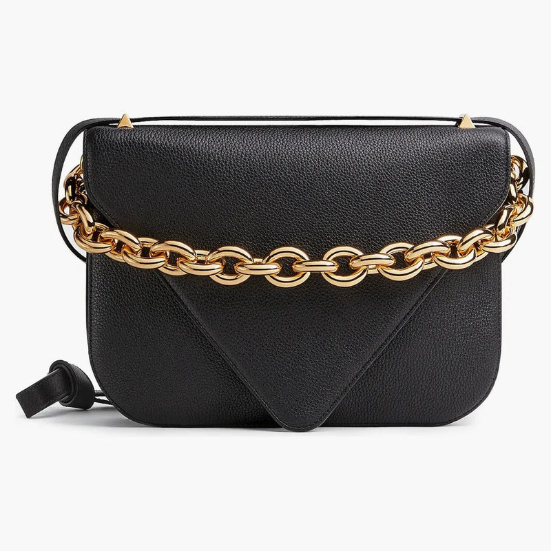 Bottega Veneta Mount Medium Black Grained Leather