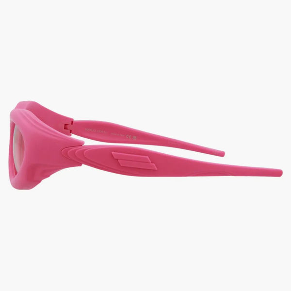 Bottega Veneta Oval-ram injektion solglasögon rosa (BV1162S-30013384-001-60133)