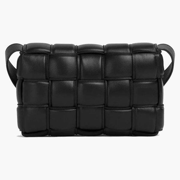 Bottega veneta vadderad kassett liten intreccio svart