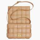 Bottega Veneta Padded Intreccio Cassette Crossbody Bag Almond