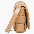 Bottega Veneta Padded Intreccio Cassette Crossbody Bag Almond