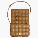 Bottega Veneta Padded Intreccio Cassette Crossbody Bag Caramel