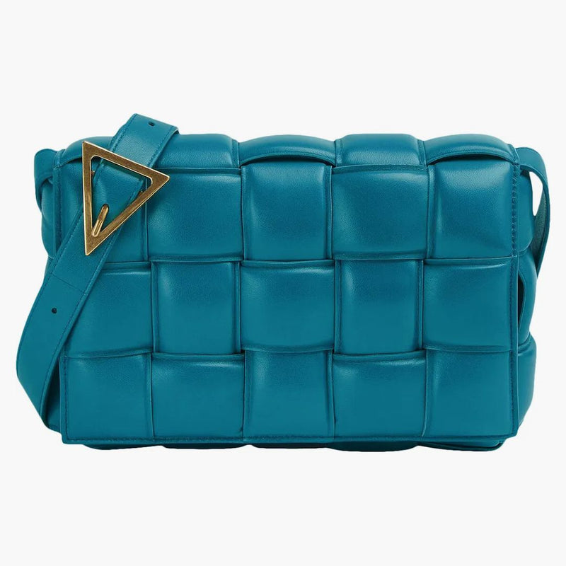 Bottega Veneta Padded Intreccio Cassette Crossbody Bag Mallard