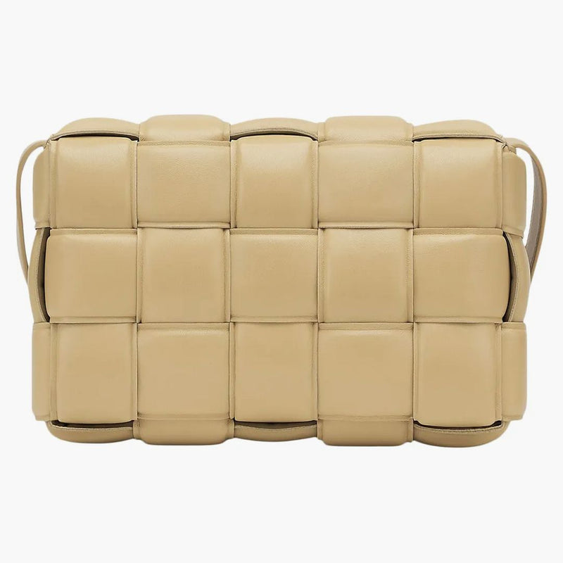Bottega Veneta Padded Intreccio Cassette Crossbody Bag Porridge