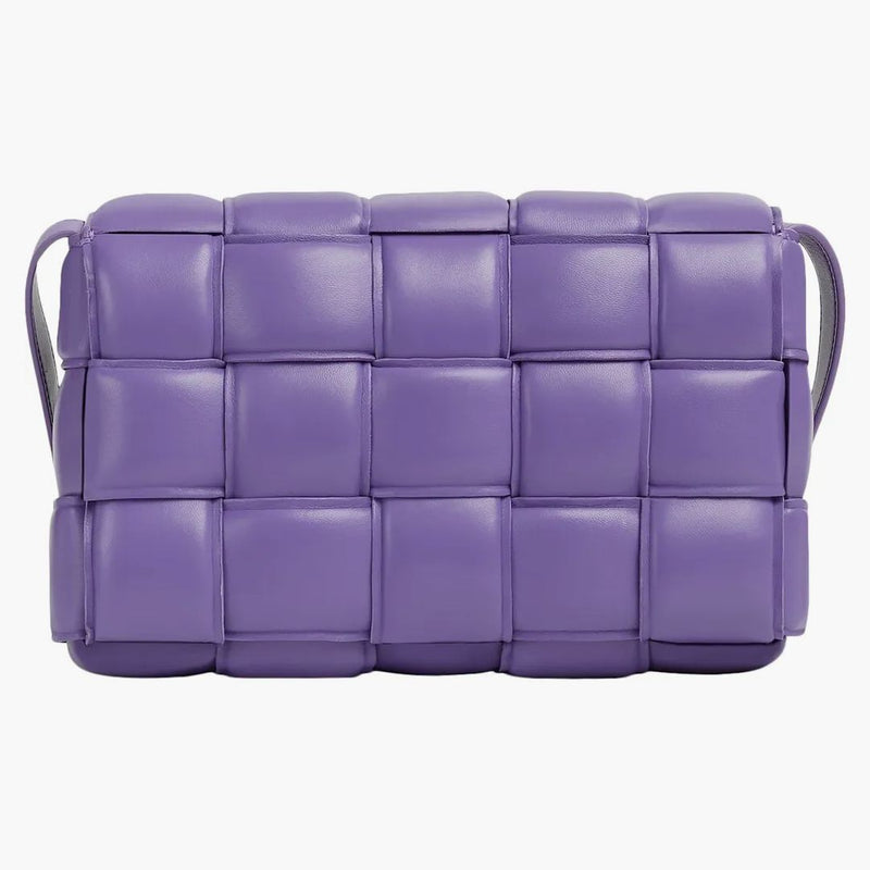 Bottega Veneta Padded Intreccio Cassette Crossbody Bag Purple