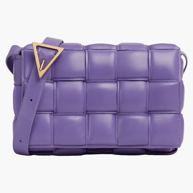 Bottega Veneta Padded Intreccio Cassette Crossbody Bag Purple