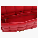 Bottega Veneta Padded Intreccio Cassette Crossbody Red