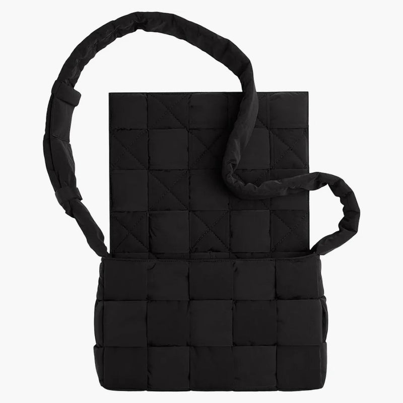Bottega Veneta Padded Tech Cassette Crossbody Bag Maxi Black