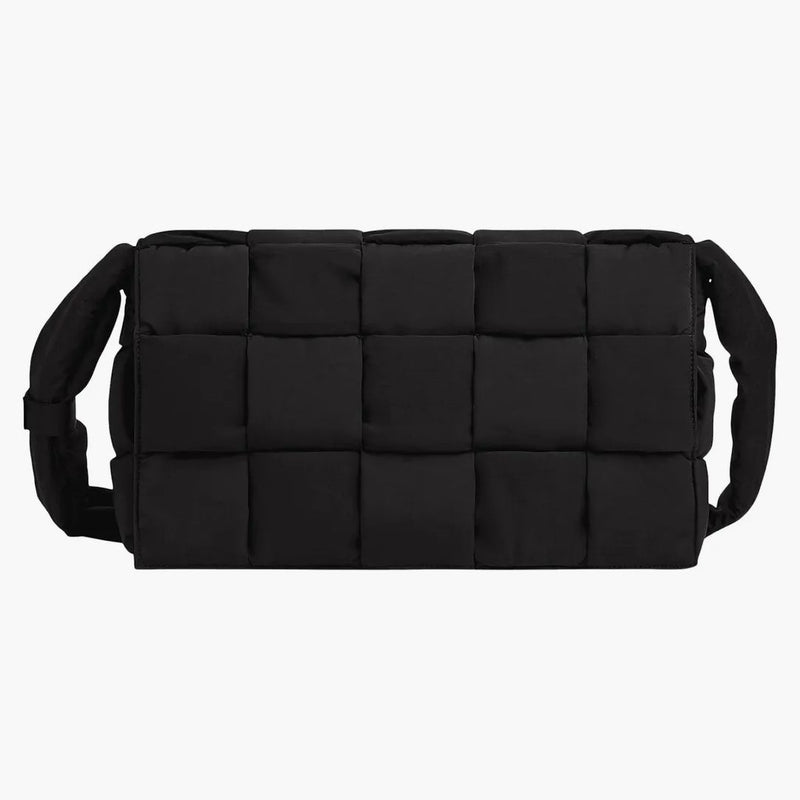 Bottega Veneta Padded Tech Cassette Crossbody Bag Maxi Black