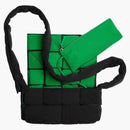 Bottega Veneta Padded Tech Cassette Intreccio Crossbody Bag Medium Black/Parakeet