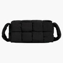 Bottega Veneta Padded Tech Cassette Intreccio Crossbody Bag Medium Black/Parakeet