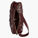 Bottega Veneta Pleats Intreccio Cassette Brick Shoulder Bag Barolo