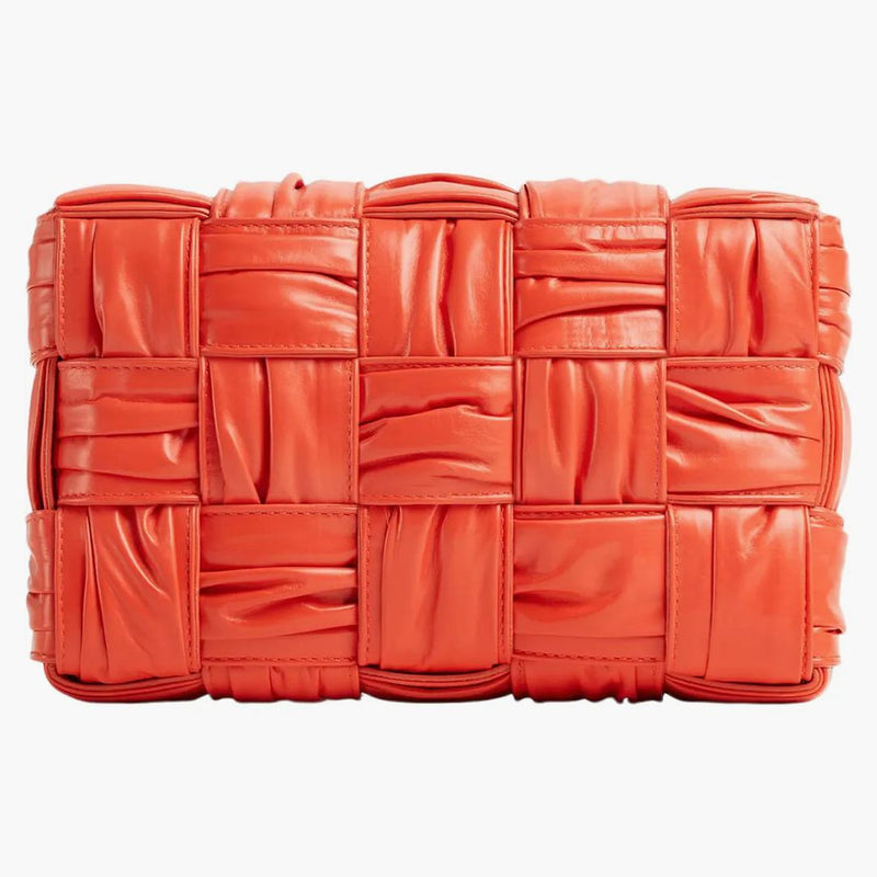 Bottega Veneta Pleats Intreccio Cassette Crossbody Bag Sunburst