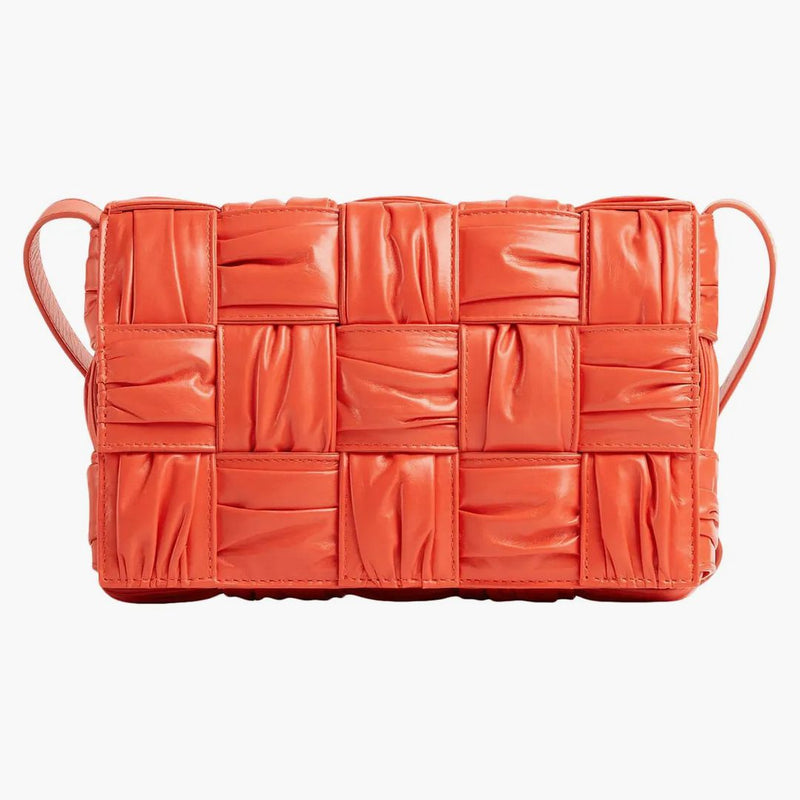 Bottega Veneta Pleats Intreccio Cassette Crossbody Bag Sunburst