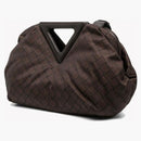 Bottega Veneta Point Triangle Handle Two Way Handbag Fondant