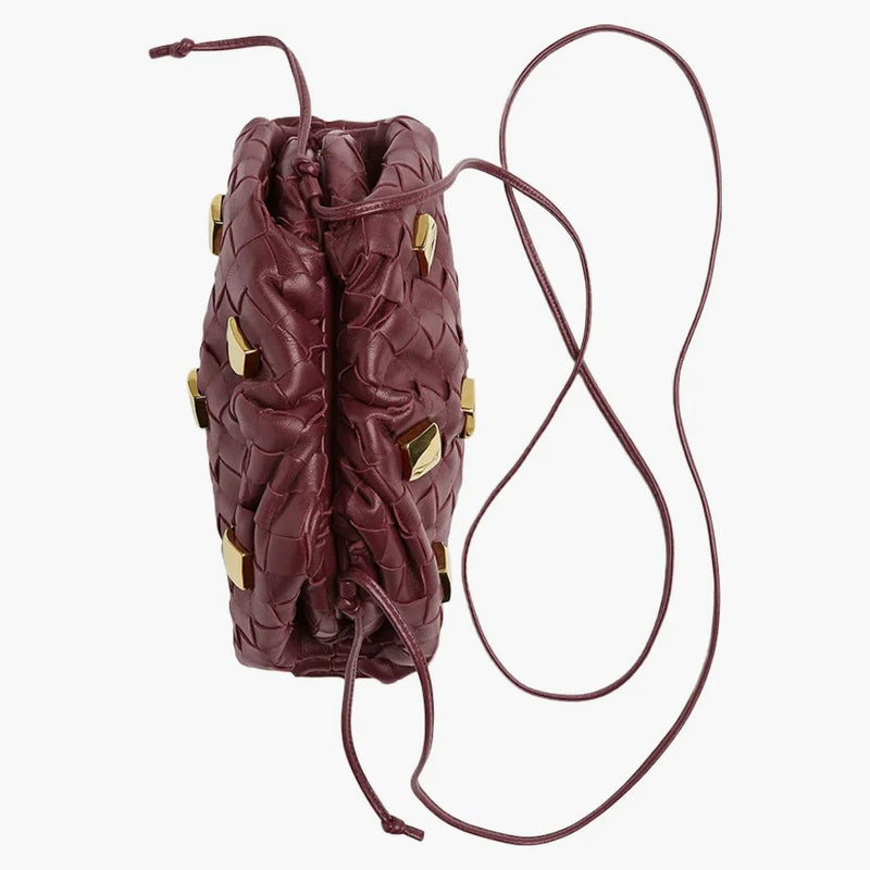 BOTTEGA Veneta Pouch Mini Metallic Ogracement Barolo