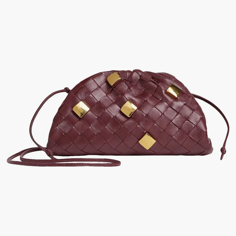 BOTTEGA Veneta Pouch Mini Metallic Ogracement Barolo