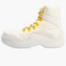 Bottega Veneta Puddle Bomber Ankle Boot White