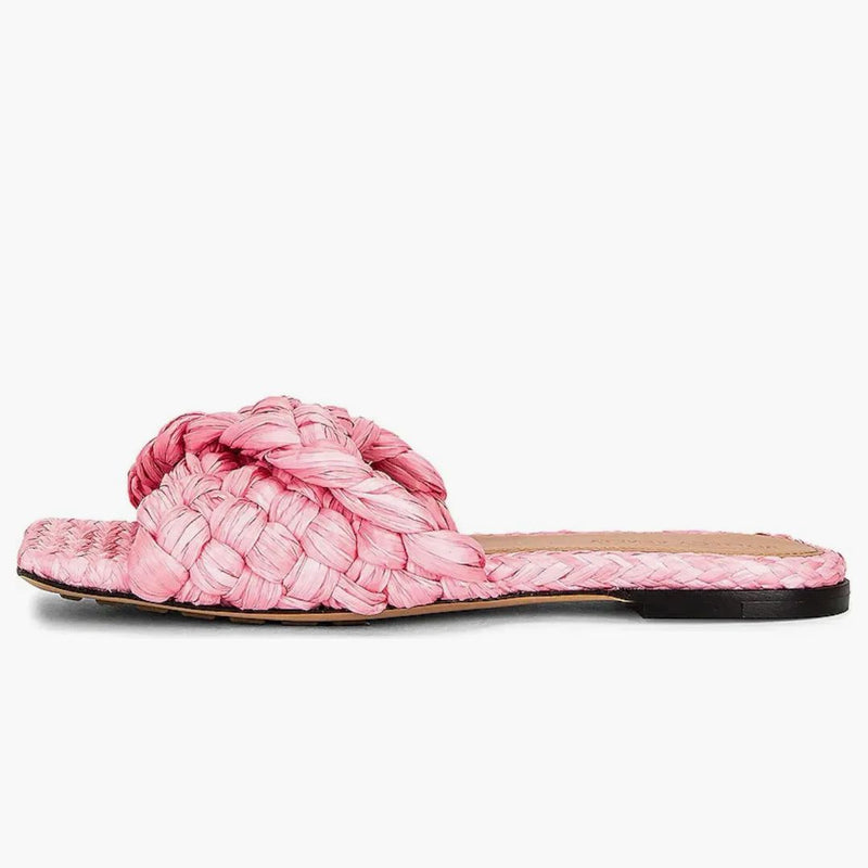 Bottega Veneta Raffia Stretch Flat Sandals Blossom (women's)