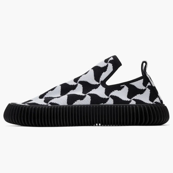 Bottega Veneta Ripple Knit Sneaker Black White