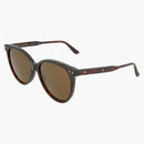 Bottega Veneta Round-frame Acetate Sunglasses Shiny Dark Havana/dark Espresso (bv0119s-30001112-004)