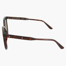 Bottega Veneta Round-frame Acetate Sunglasses Shiny Dark Havana/dark Espresso (bv0119s-30001112-004)