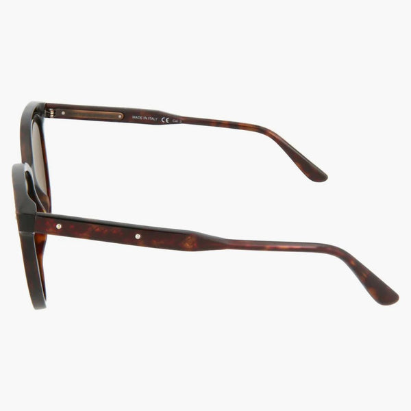 Bottega Veneta Round-Frame Acetate Solglasögon Glänsande Dark Havanna/Dark Espresso (BV0119S-3000112-004)